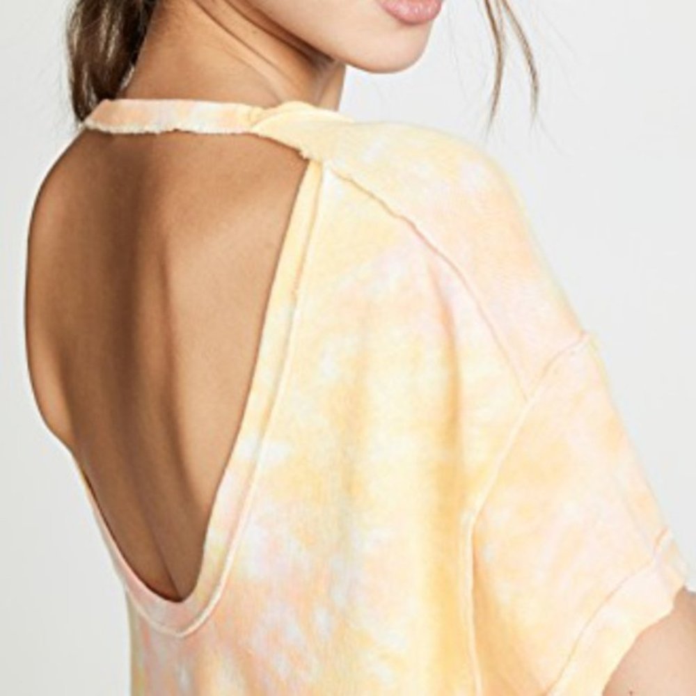 NWT Free People All Mine Tie Dye Tee Berry Combo